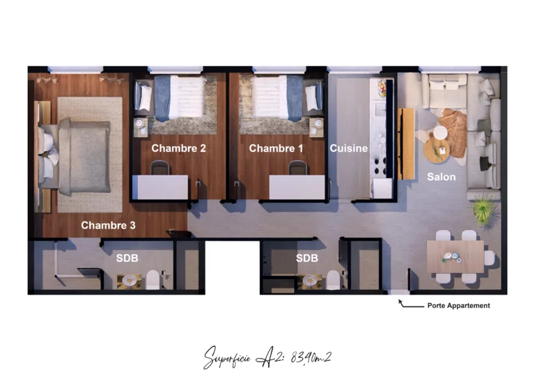 Apartement A2 - Maison Mazagan 3