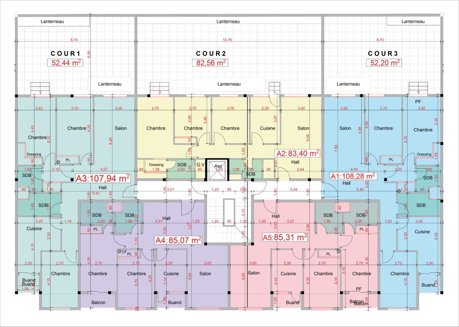 Plan Appartement 1er étage