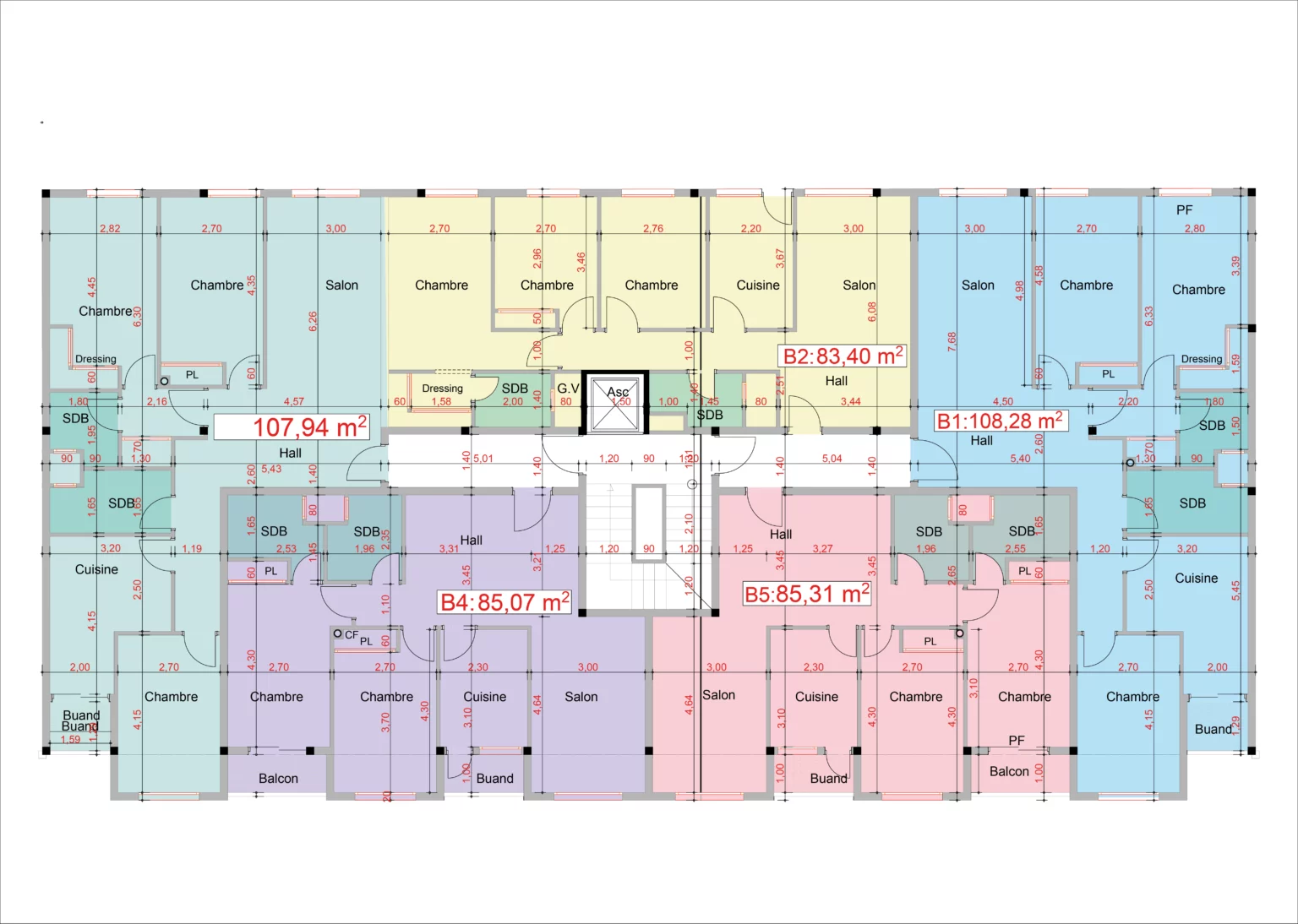 Plan Appartement 2eme étage
