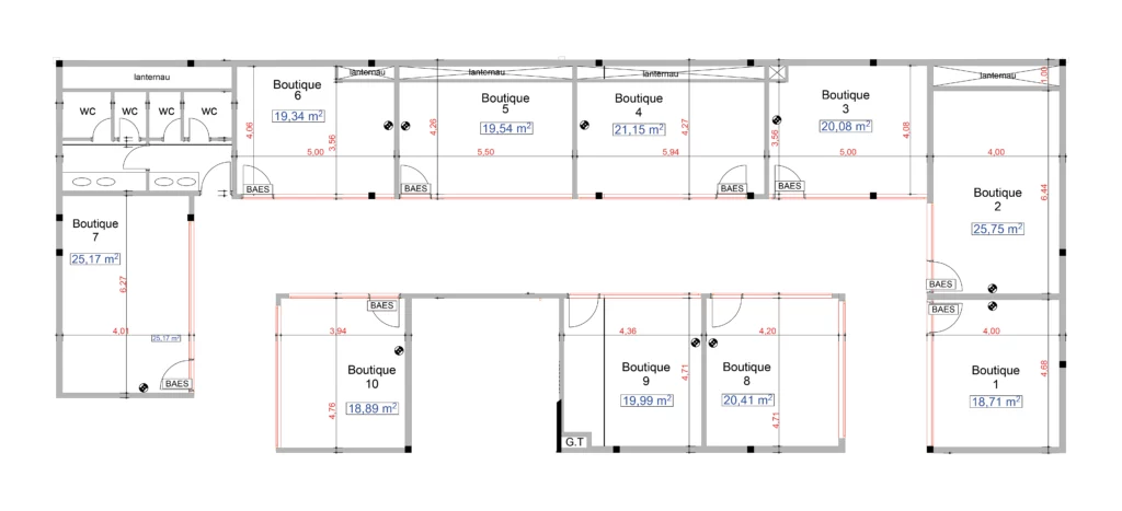 Plan Boutique - Galerie Mazagan-